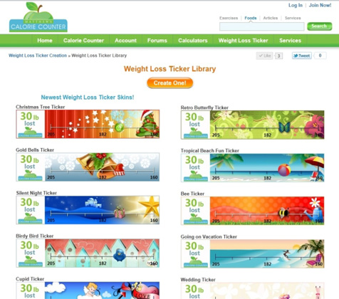 Weight Loss Ticker Library