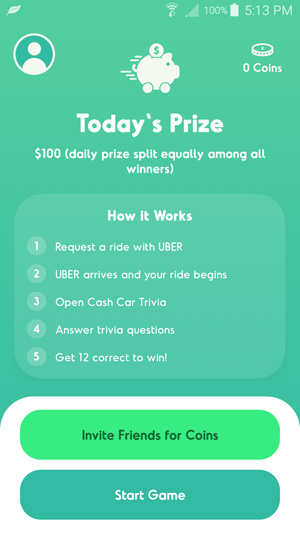 Cash Car Trivia Home